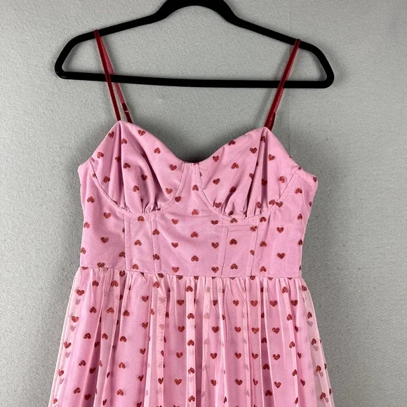 Betsey Johnson Pink Heart Midi Dress - Picture 4 of 16